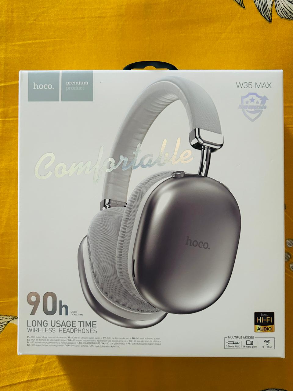 HOCO W35 Max Wireless Bluetooth Headphones (90 Hours)