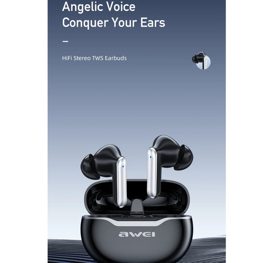 Awei T50 Wireless Headphones Bluetooth 5.3 Earbuds With Mic